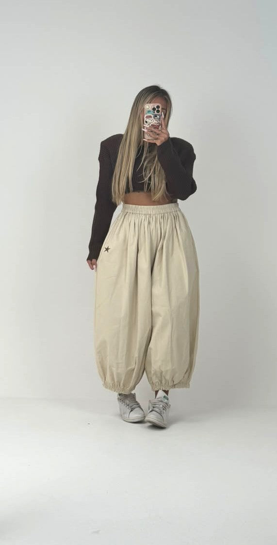 Pantalone Marrò Le Stelle Siete Voi Beige ♥