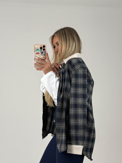 Camicia Quadretti e Costine Blu ♡
