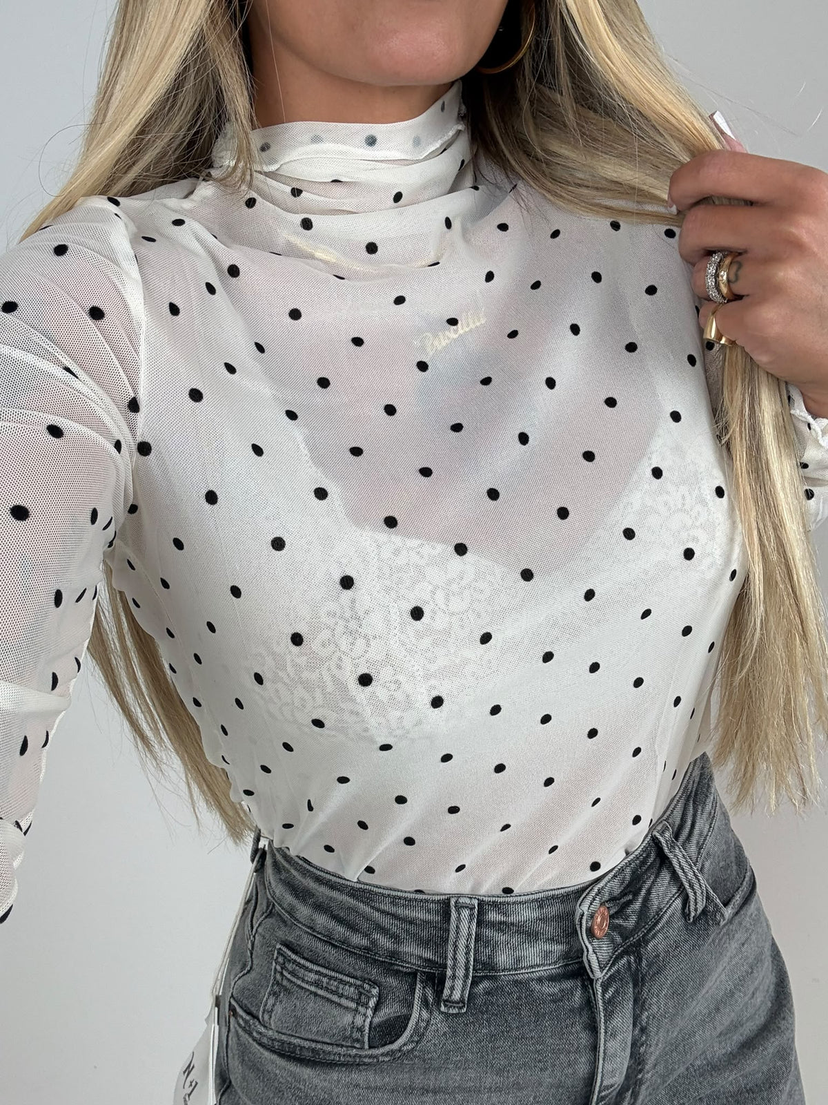 Maglia Velo Pois Base Panna ♥