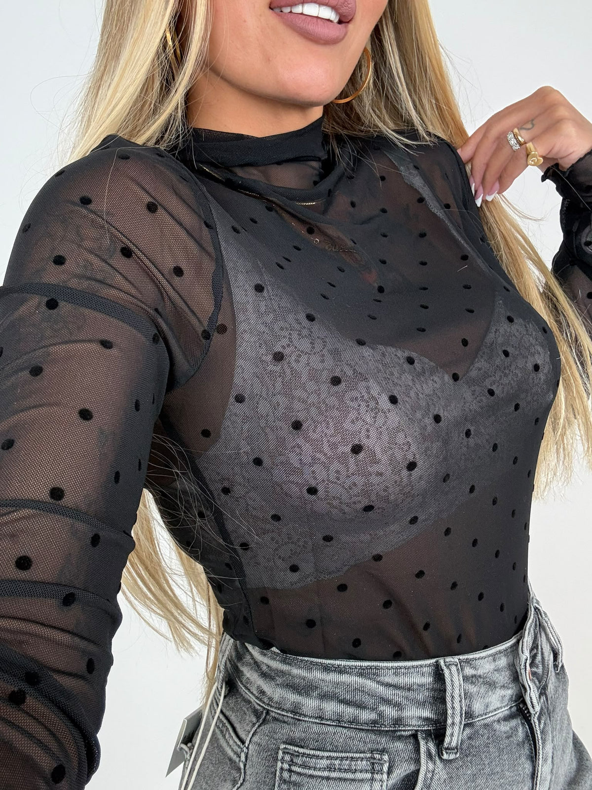 Maglia Velo Pois Base Nera ♥