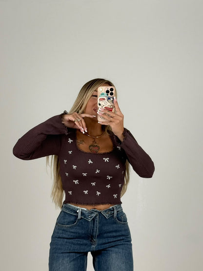 Maglia Fiocchetti a Coste Marrò ♥