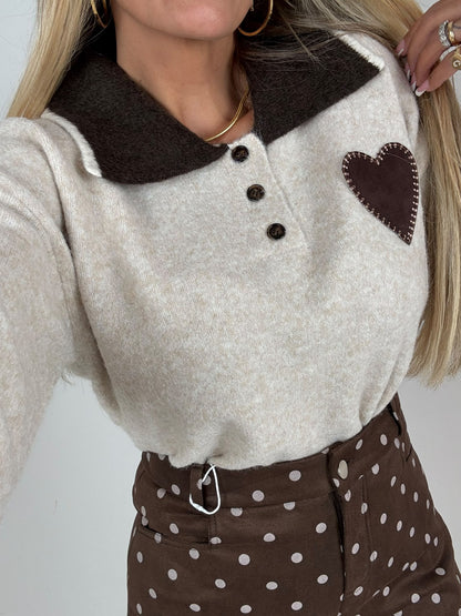 Polo Cuore Guarito Base Panna ♥