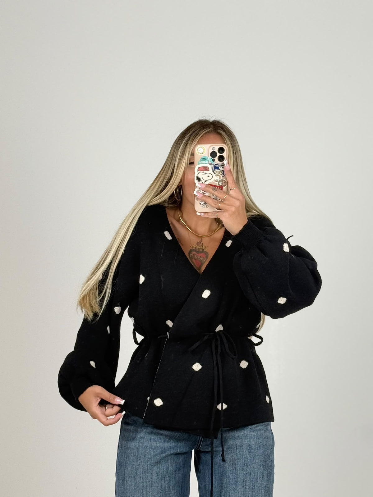 Incrociatina Pois Base Nera ♥