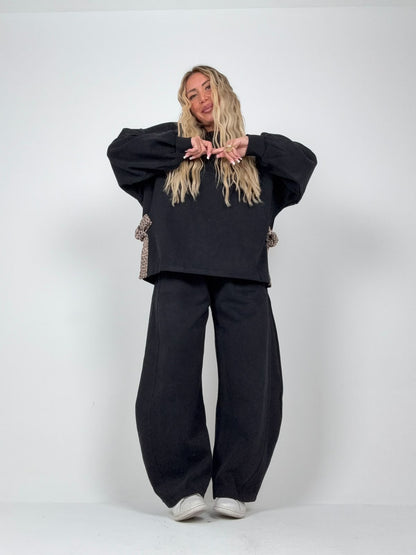 Coordinato "Dacci un Fiocco" Nero ♥