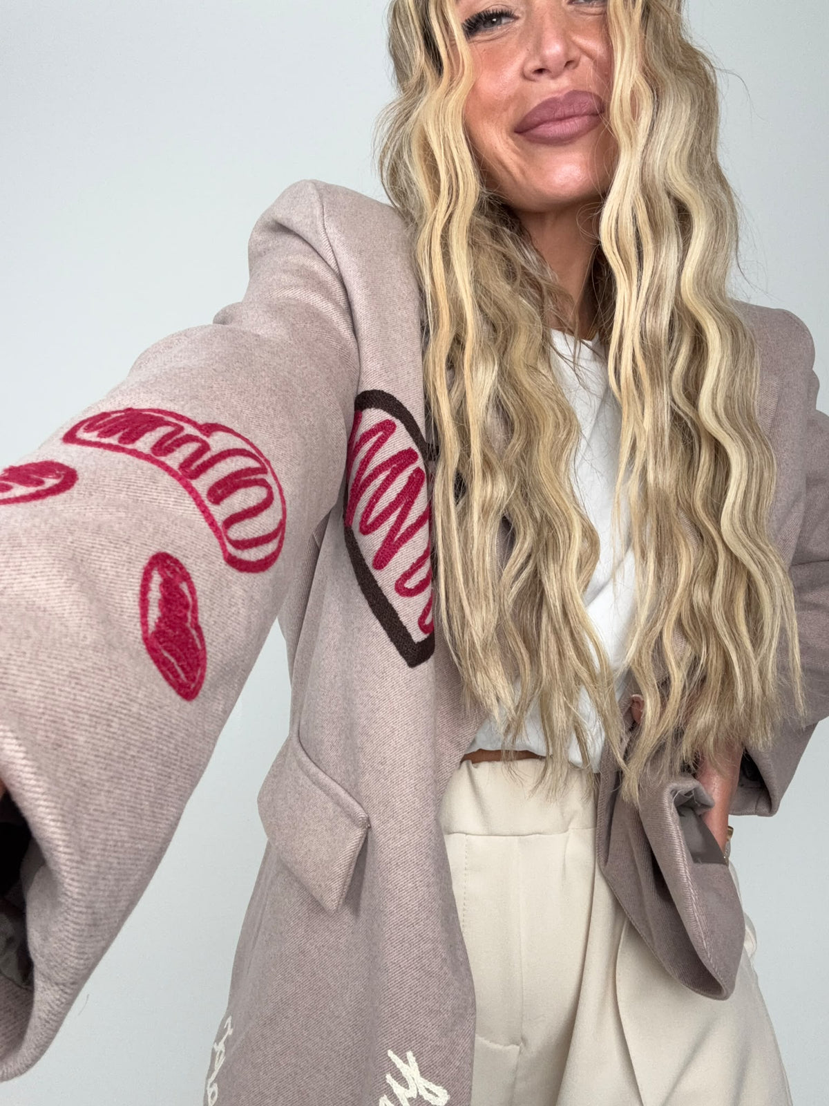 Giacca Heart In Panno Beige ♥