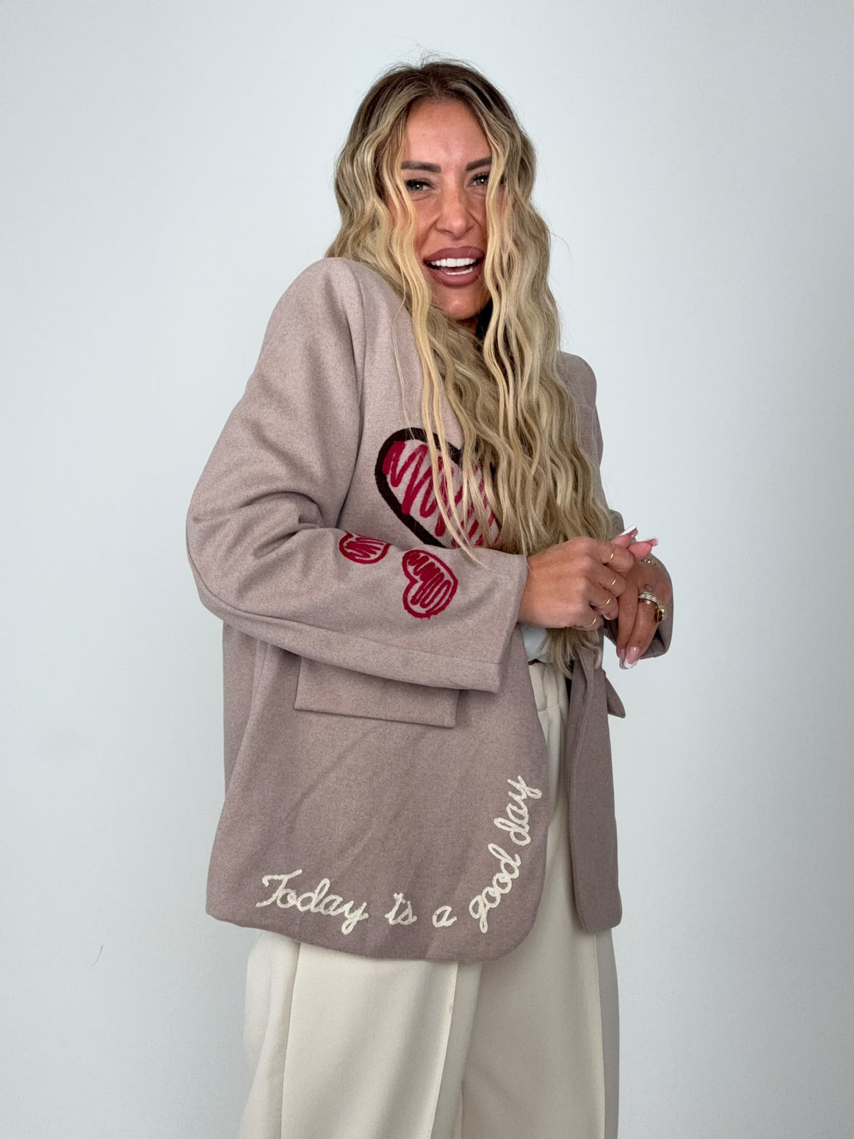 Giacca Heart In Panno Beige ♥