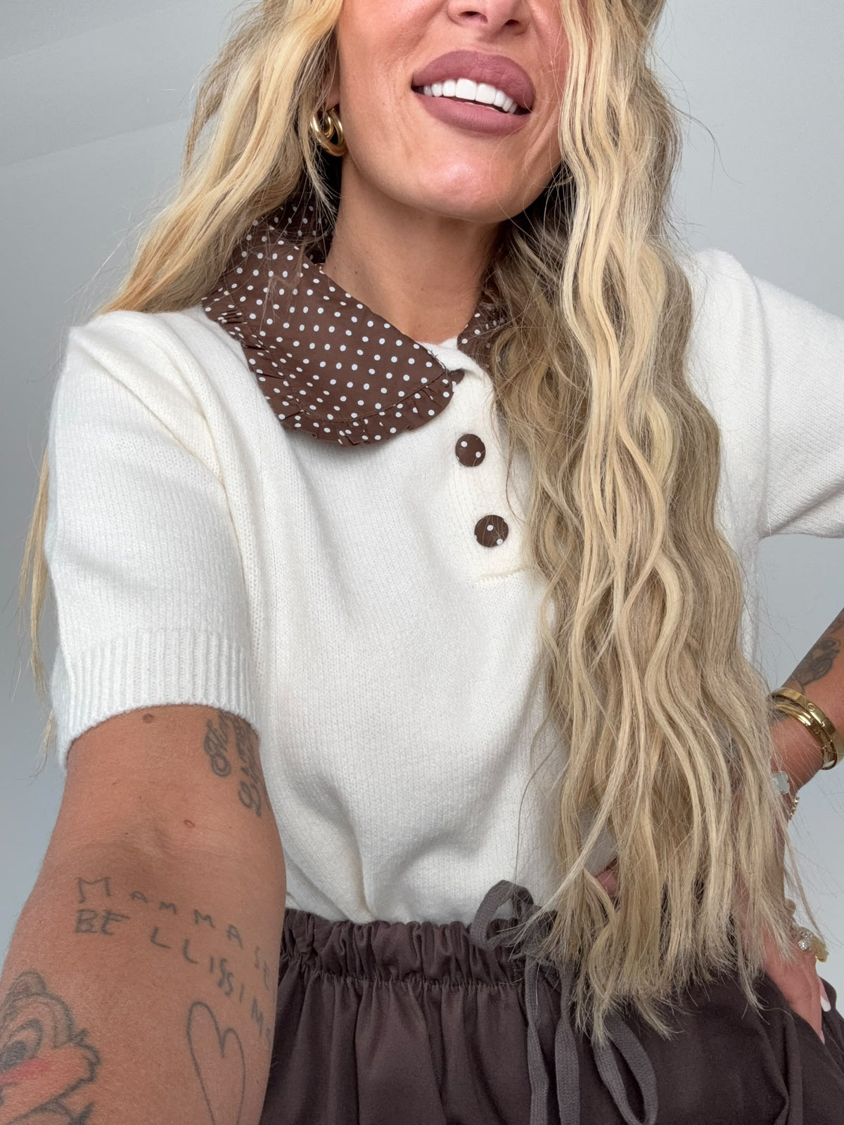 Polo Pois Marrò ♥