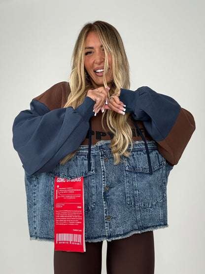 Felpa LondonStreet Denim &amp; Marrò ♥