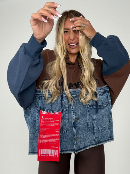 Felpa LondonStreet Denim &amp; Marrò ♥