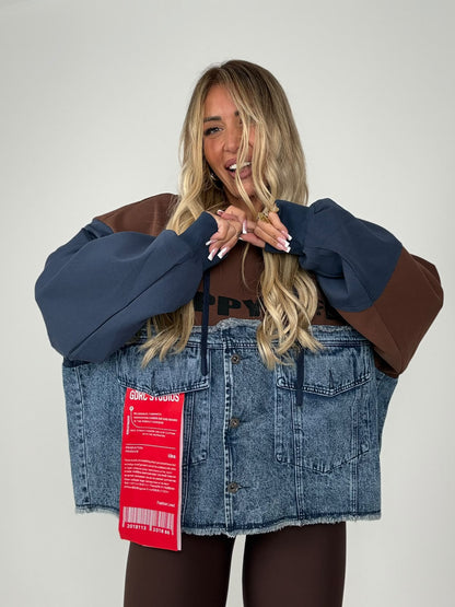 Felpa LondonStreet Denim &amp; Marrò ♥