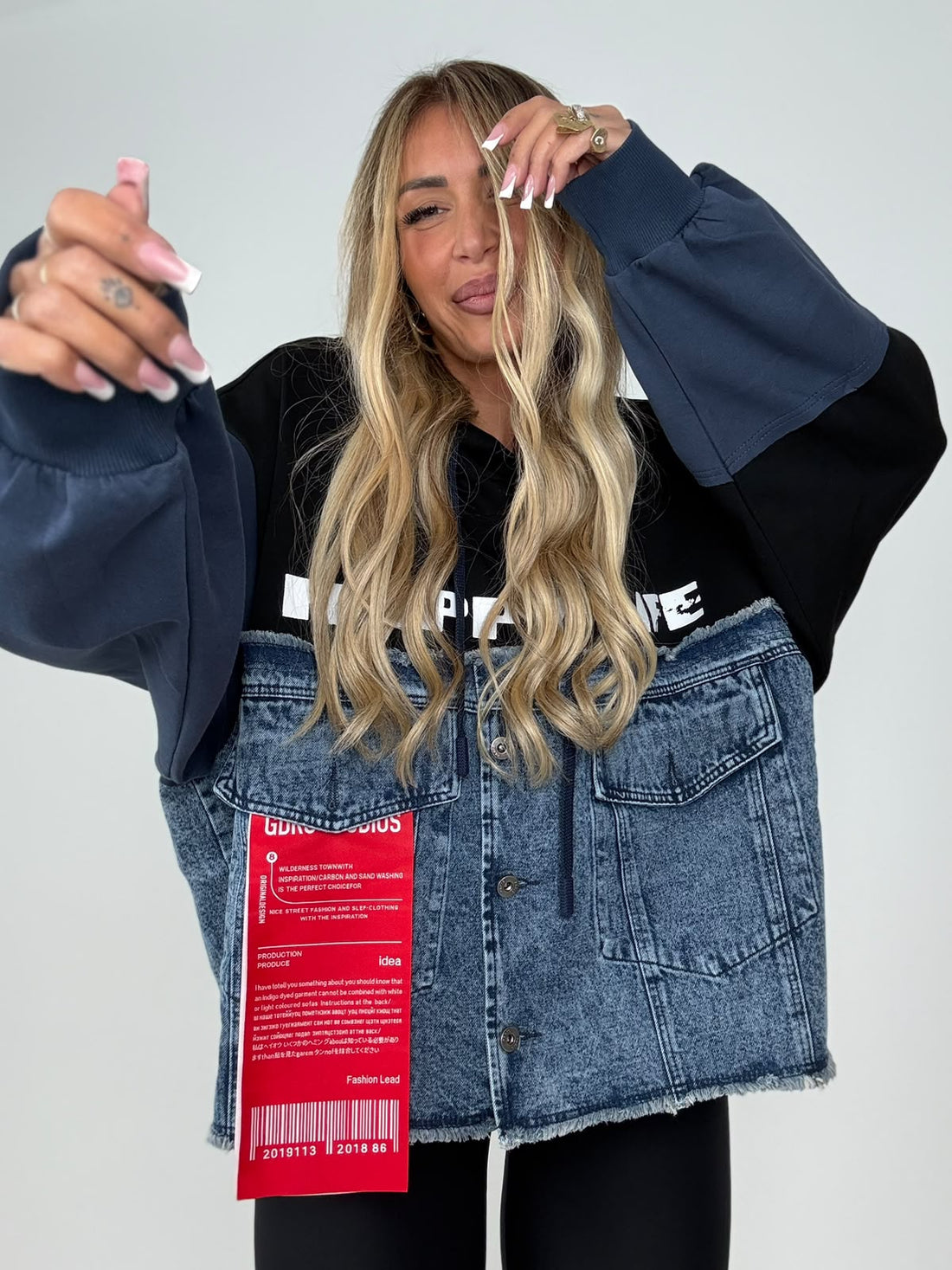 Felpa LondonStreet Denim &amp; Nera ♥
