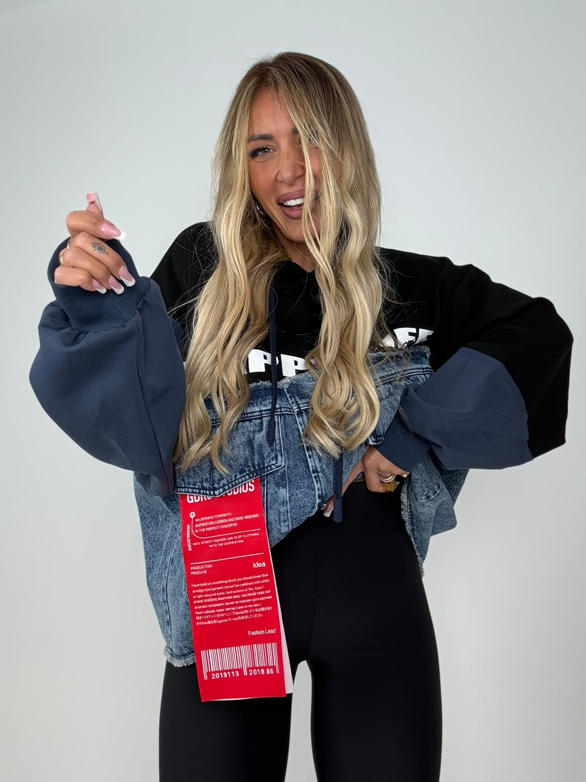 Felpa LondonStreet Denim &amp; Nera ♥