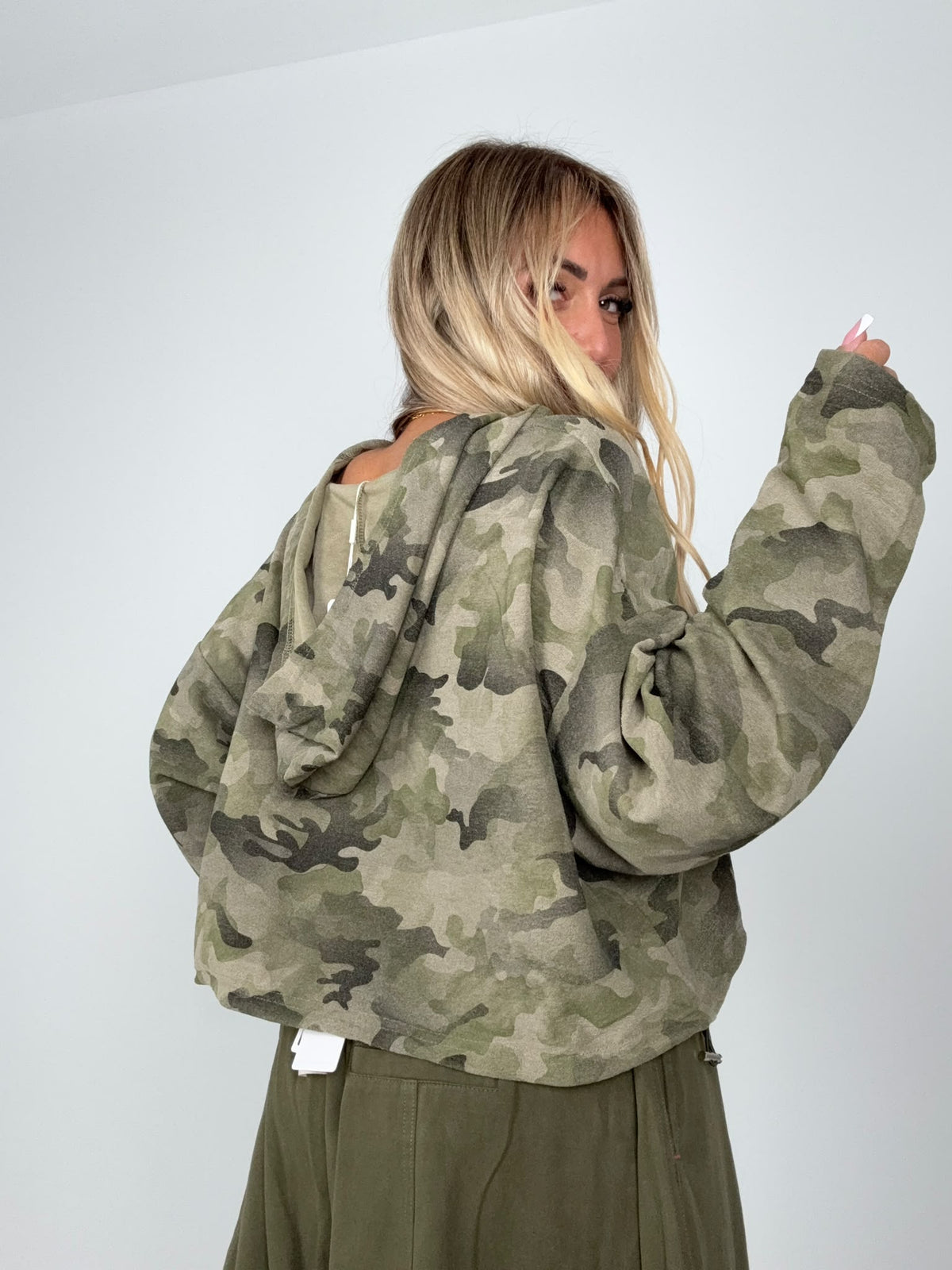 Felpa Crop Mimetica Wild Love ♥
