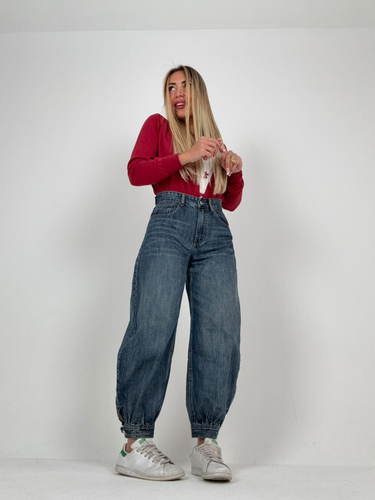 Jeans Balloon Bottoncino ♥
