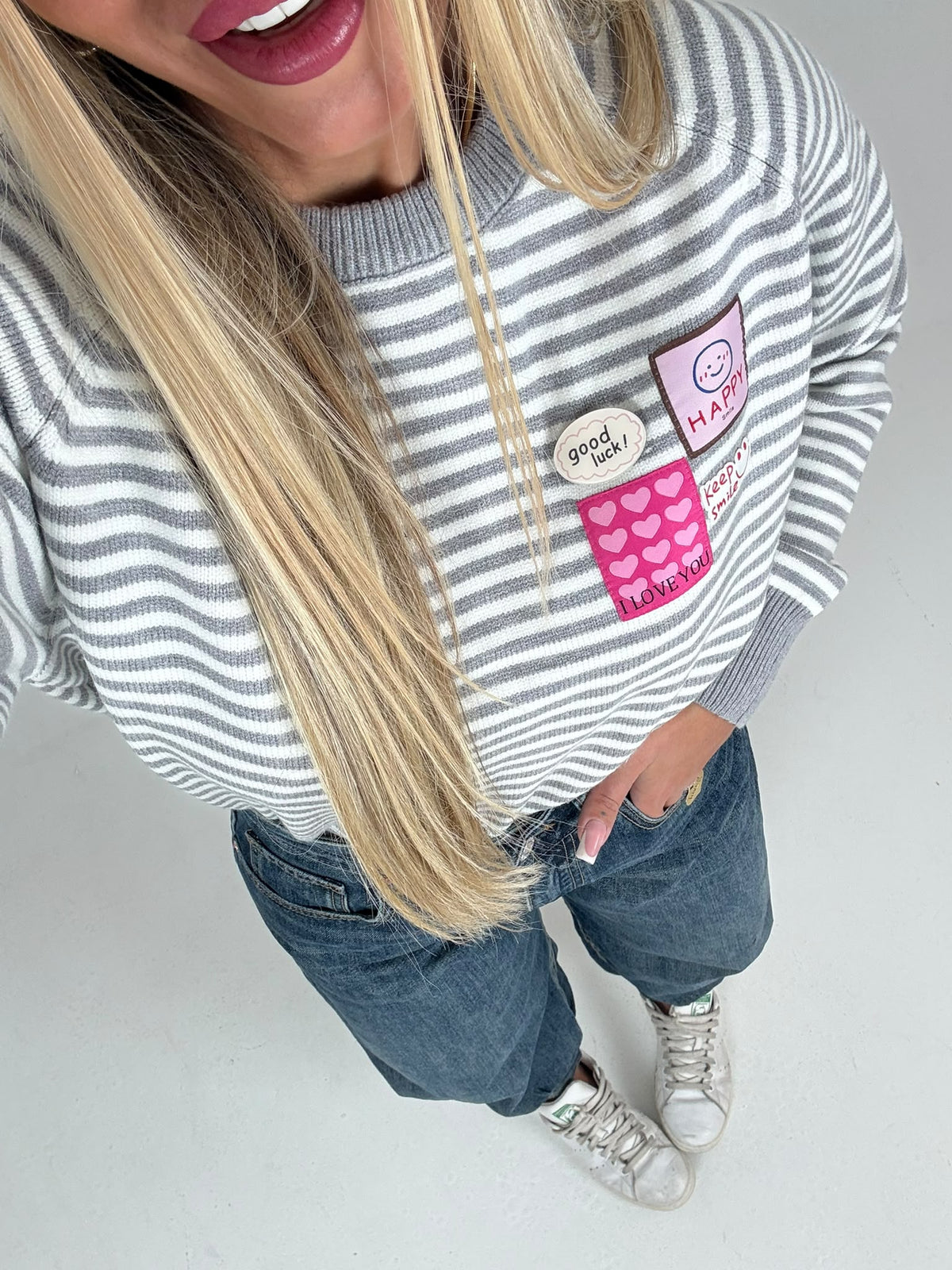 Maglioncino Ti Strappo Un Sorriso Grigio ♥