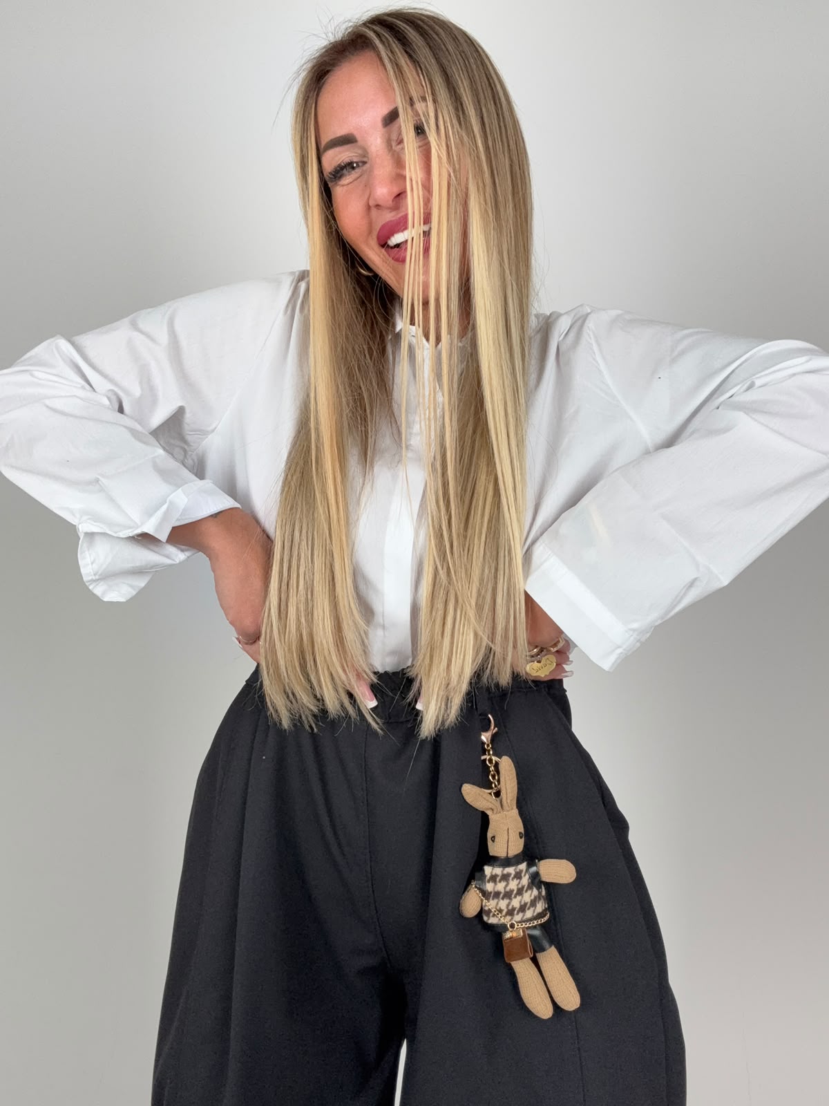 Pantalone Bunny Pocket Nero ♥