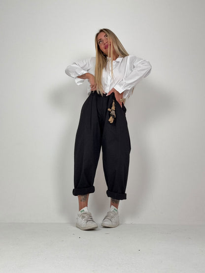 Pantalone Bunny Pocket Nero ♥