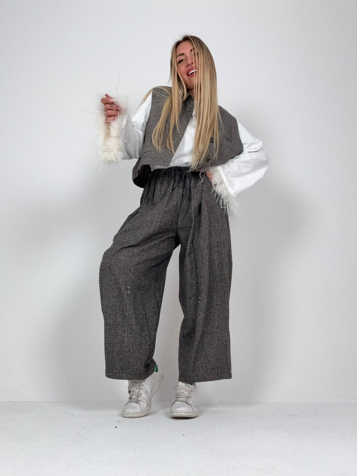 Pantalone Grigio In Love ♥