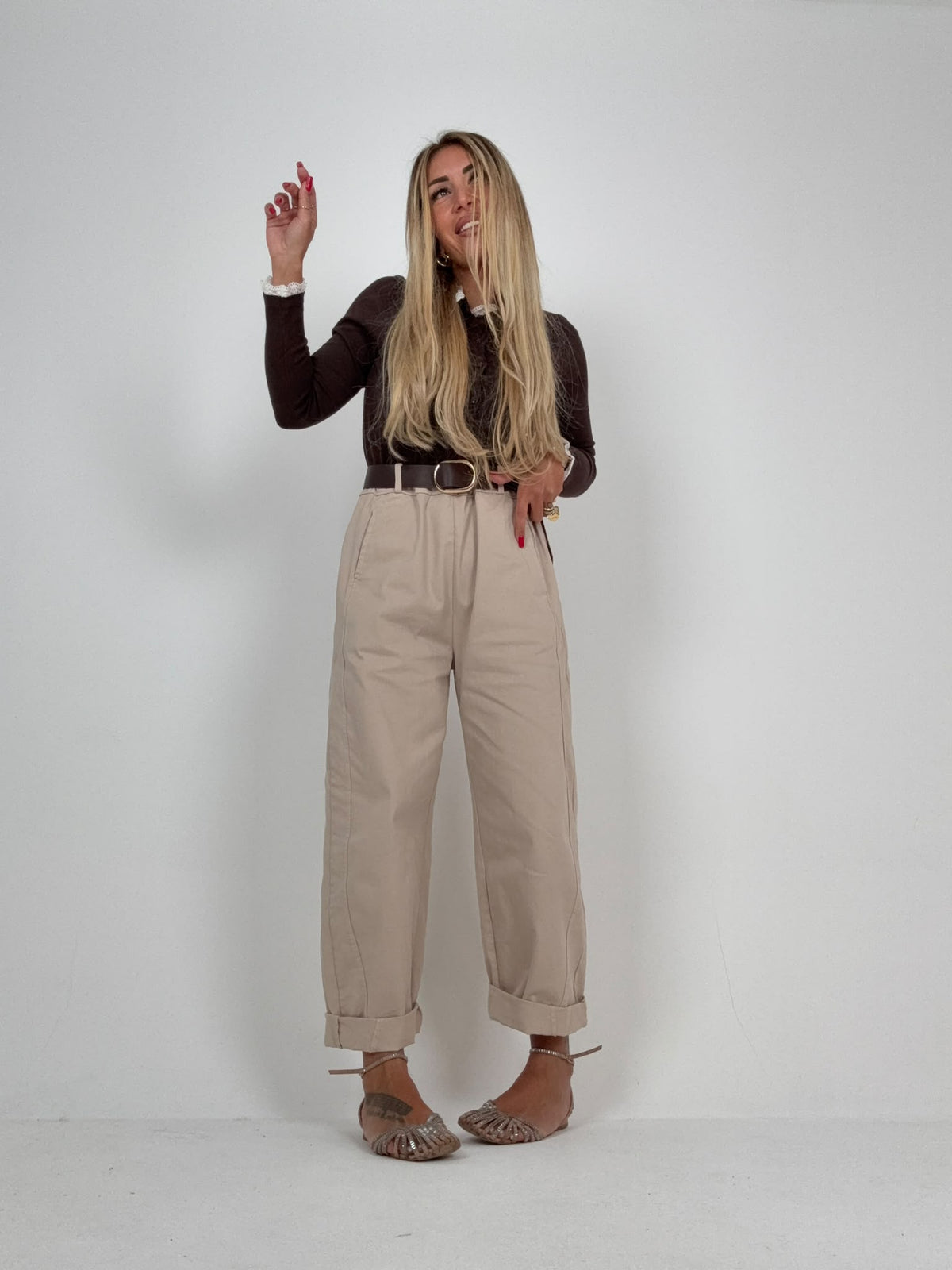 Pantaloni Beige Ludmilla ♥