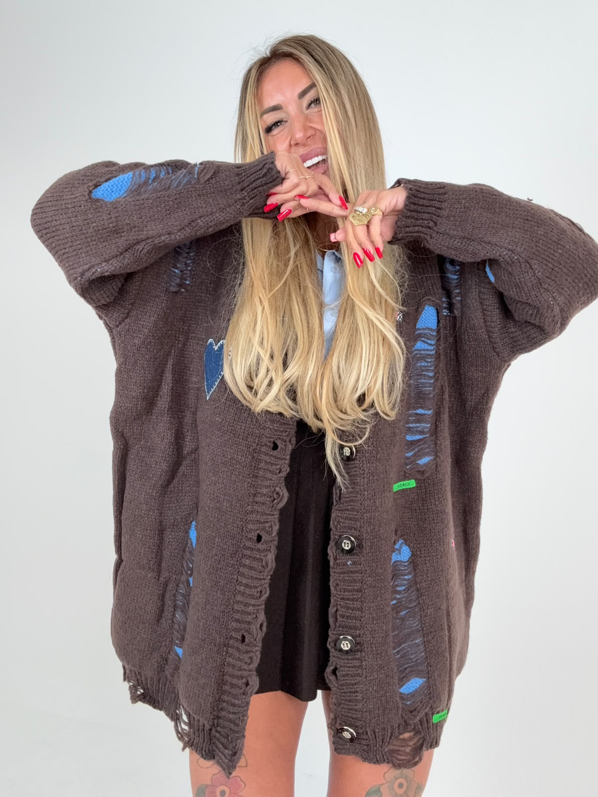 Cappottino Cardigan Heart Denim ♥