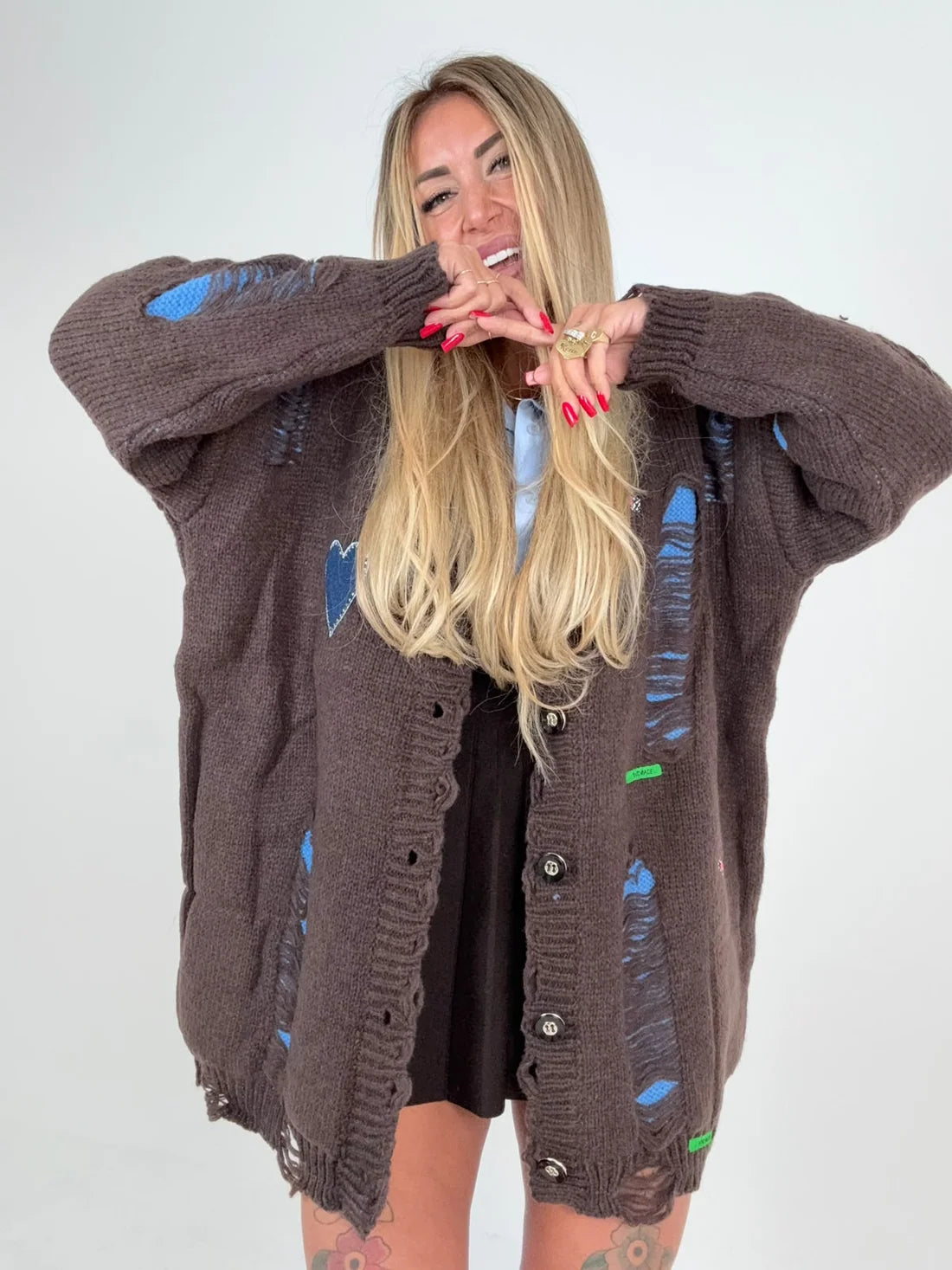 Cappottino Cardigan Heart Denim ♥