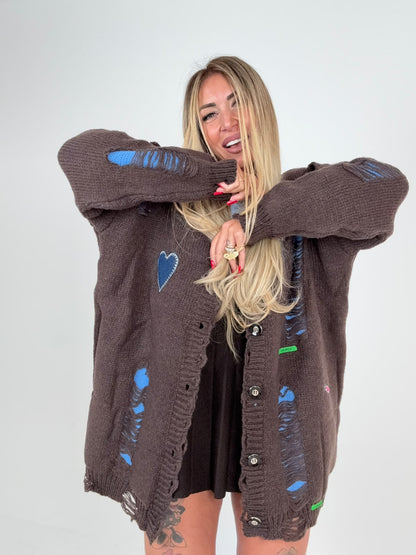Cappottino Cardigan Heart Denim ♥