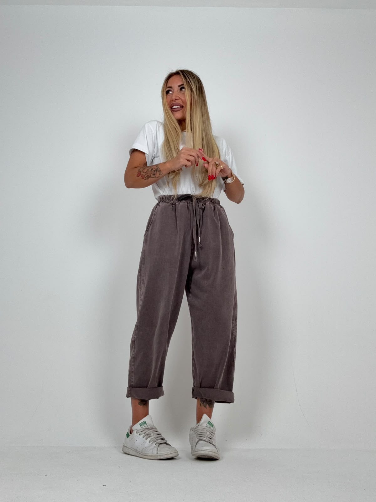 Pantalone Gym Slavato Marrò ♥