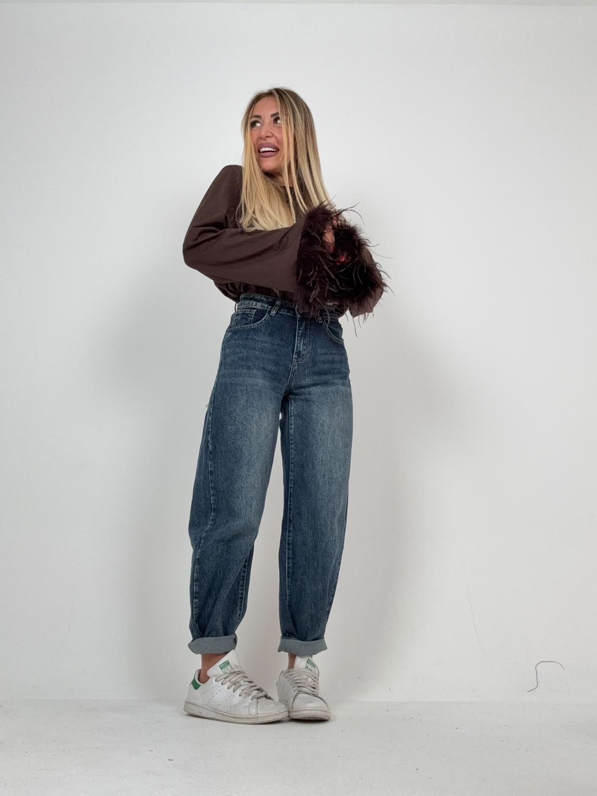 Jeans Tasca Glitter Marrò ♥