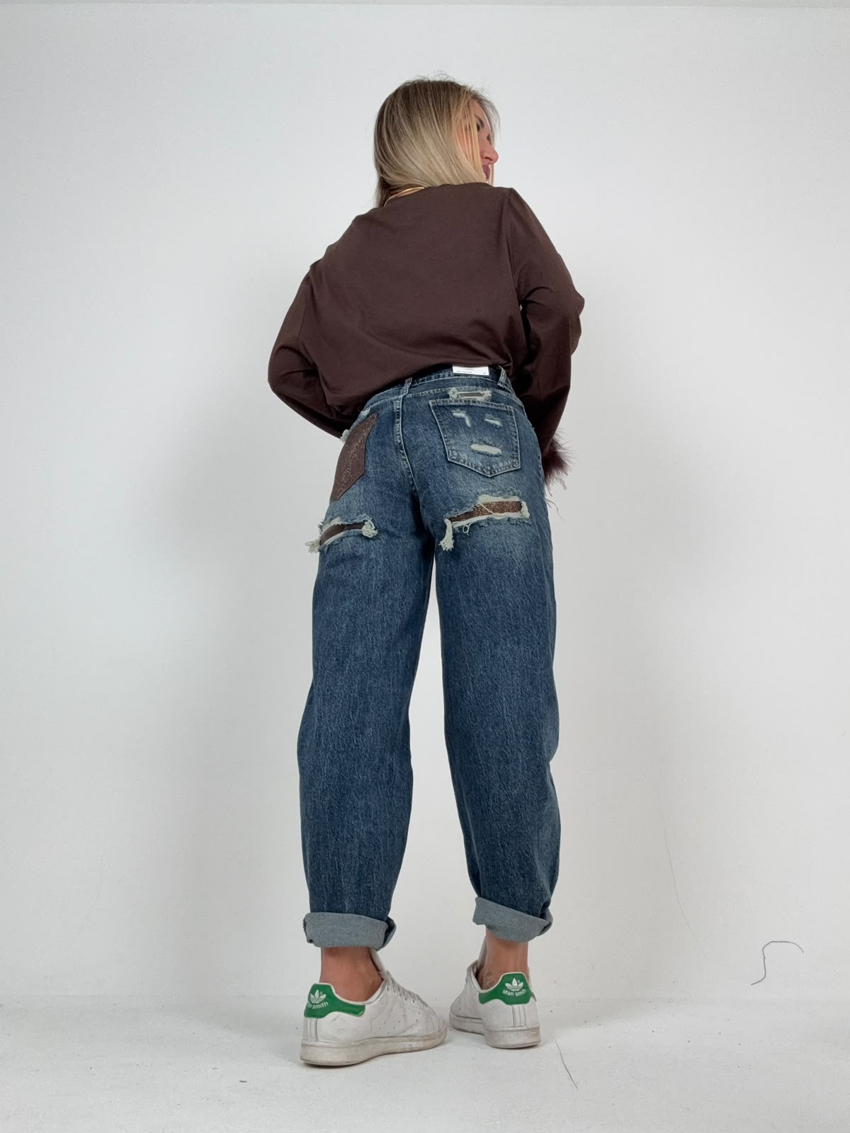 Jeans Tasca Glitter Marrò ♥