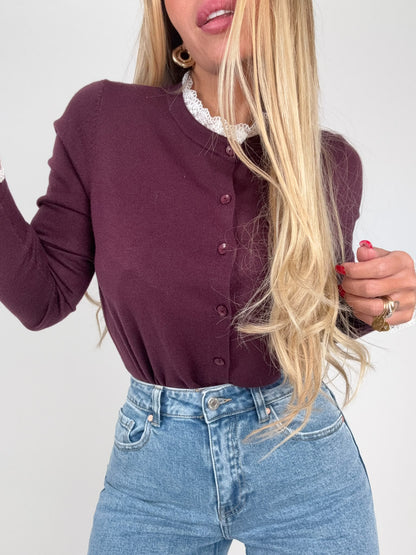 Maglia Serafina Prugna Shabby ♥