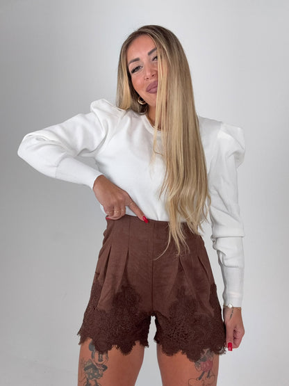 Pantaloncini In Vellutino Marrò ♥