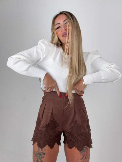 Pantaloncini In Vellutino Marrò ♥