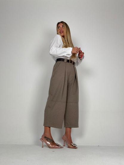 Pantalone Benjamin Spina Di Pesce Beige ♥