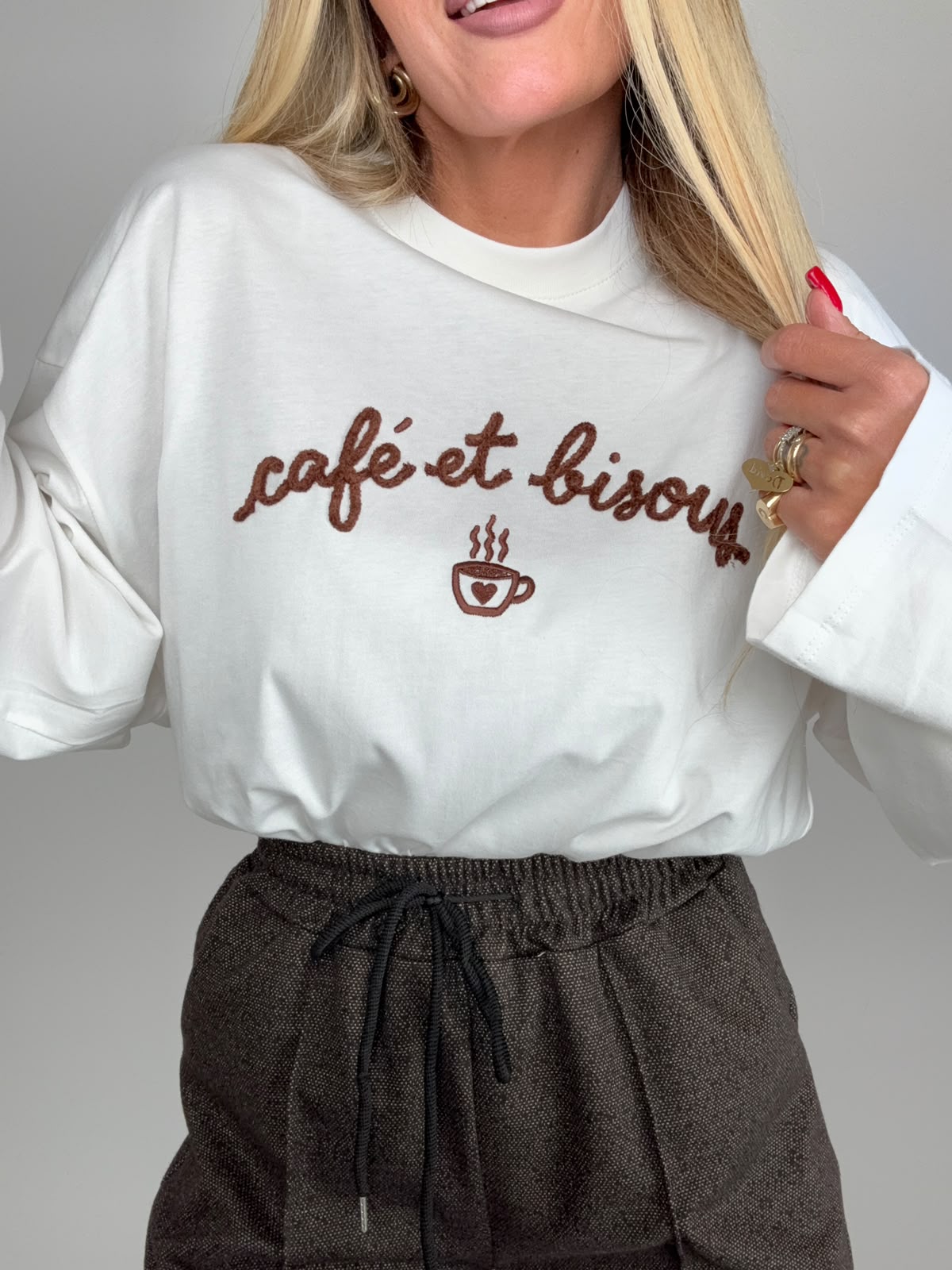 Maglia Café et Bisous ♥
