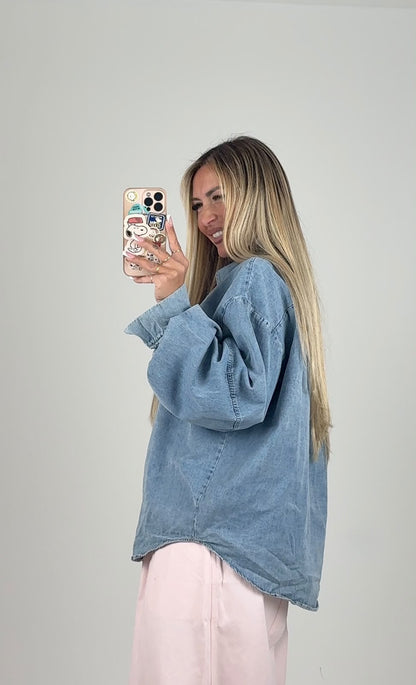 Camicia Denim Colletto Charm ♥