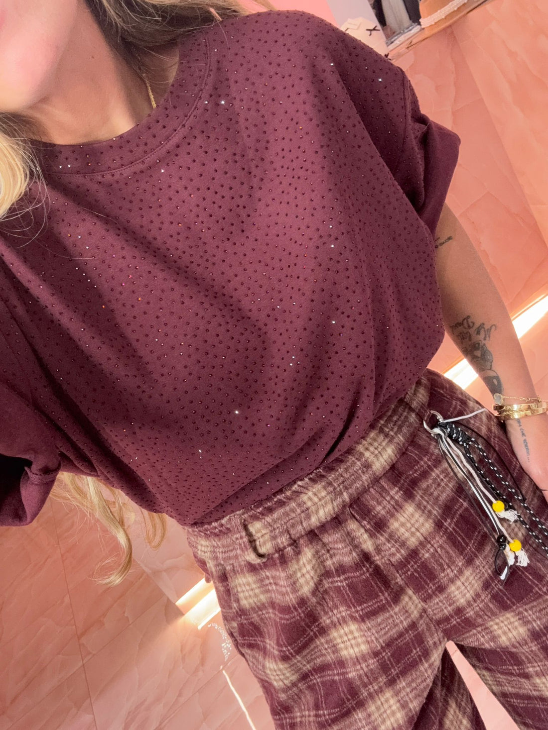 Maglia Microstrass Base Bordo&