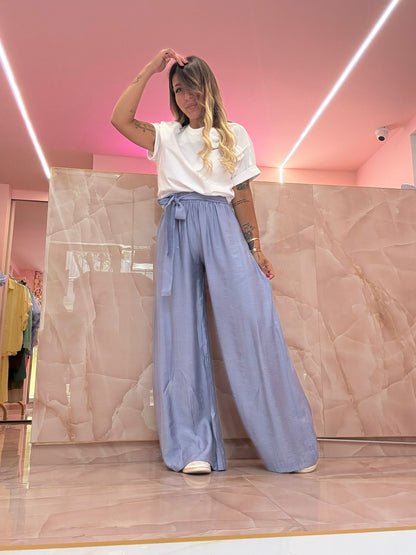 Pantalone Cinturino Palazzo Polvere ♥
