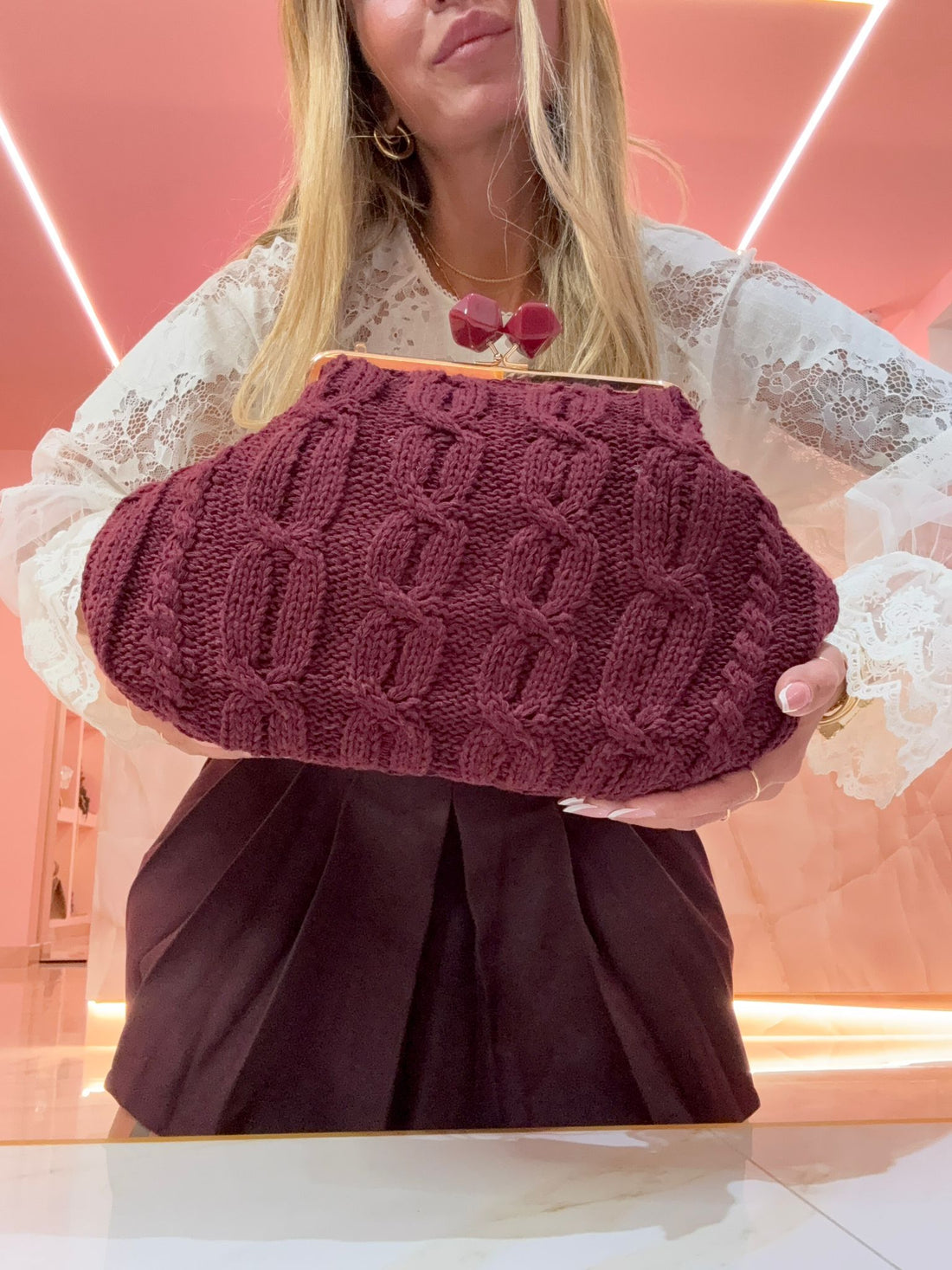 Borsa Pasticcio Bordo&