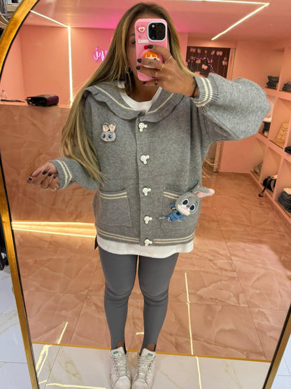 Cardigan Bunny Grigio ♡