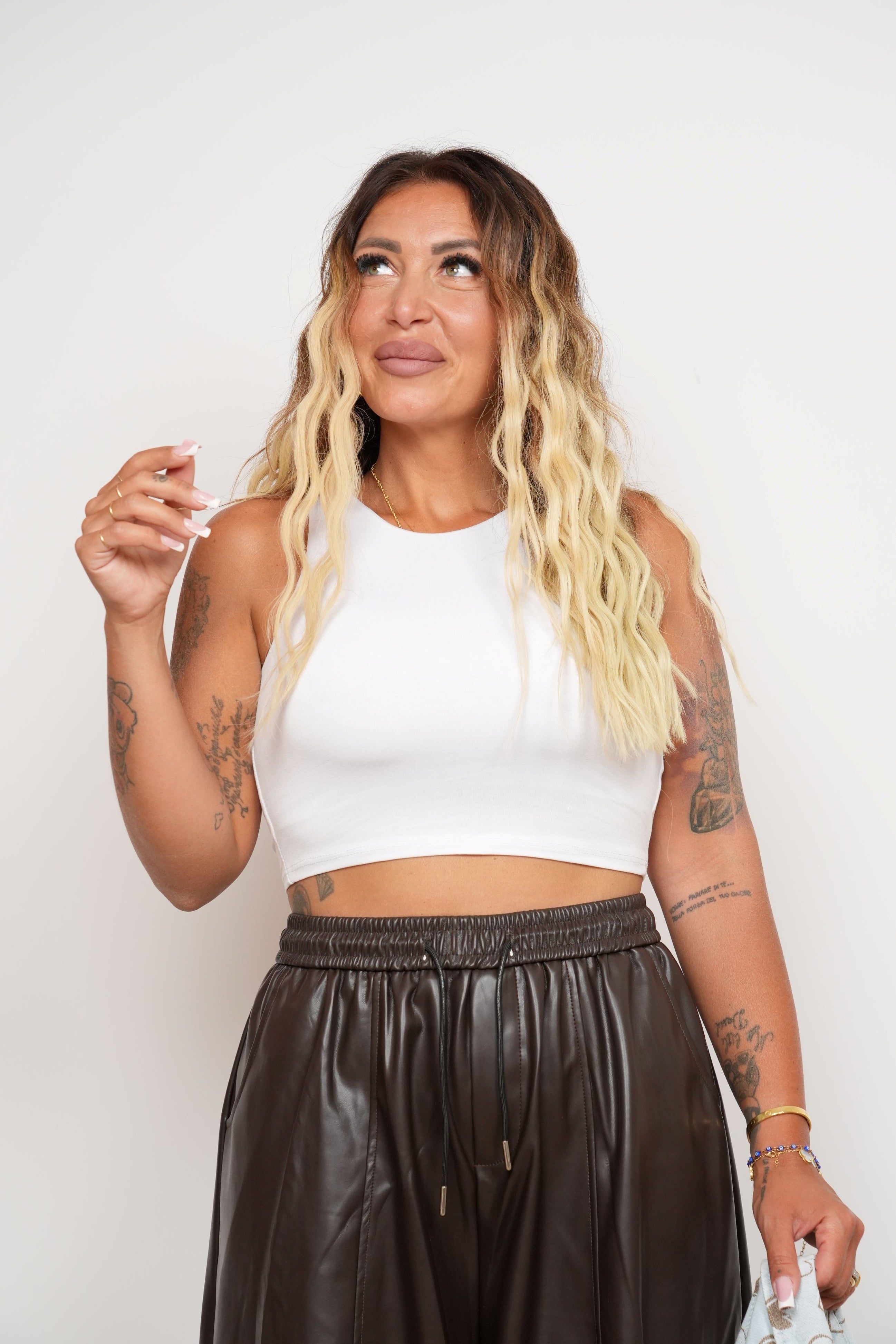 Top Crop Bianco ♥