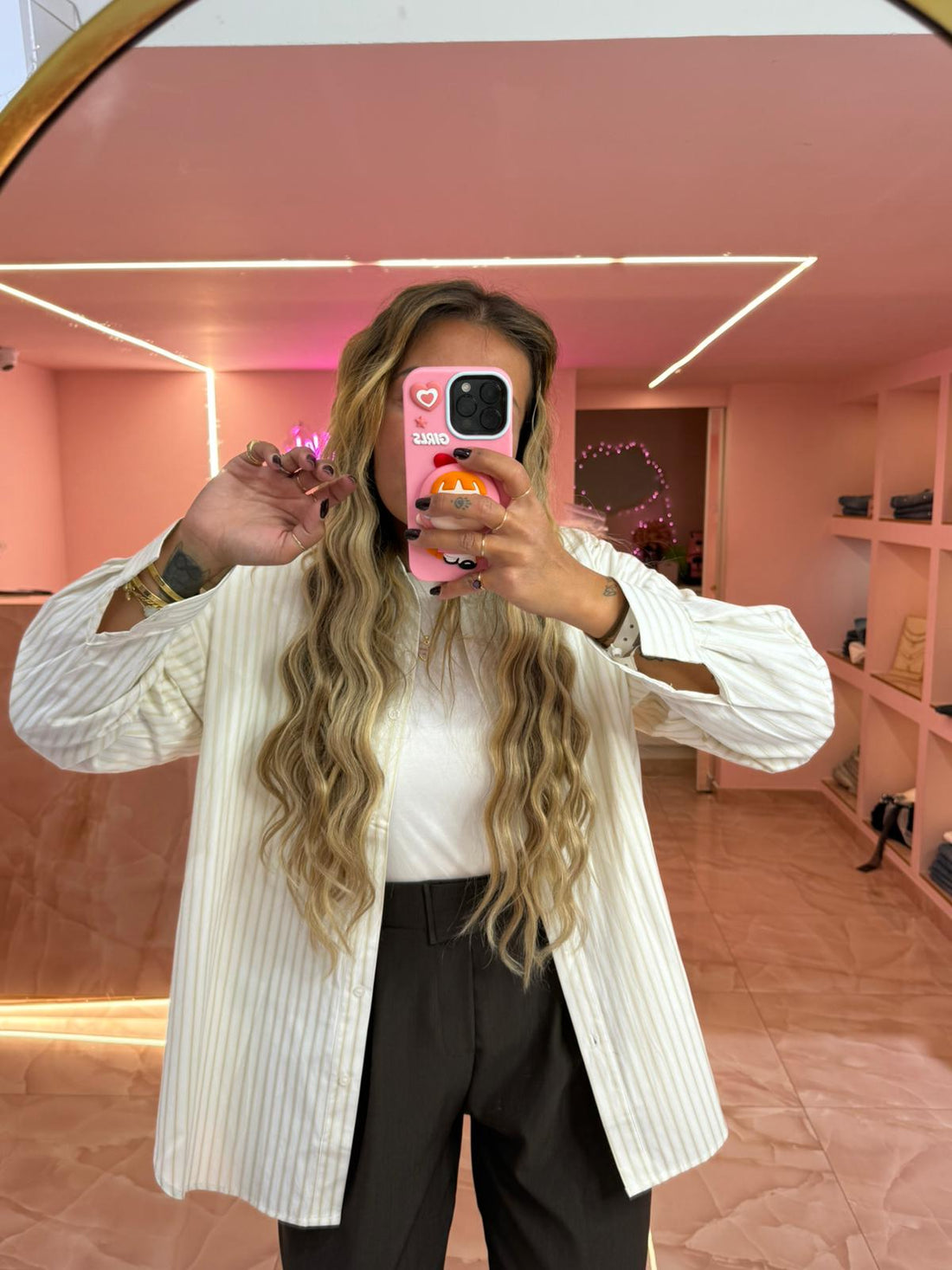 Camicia Righine Gialle Spacchetto ♥