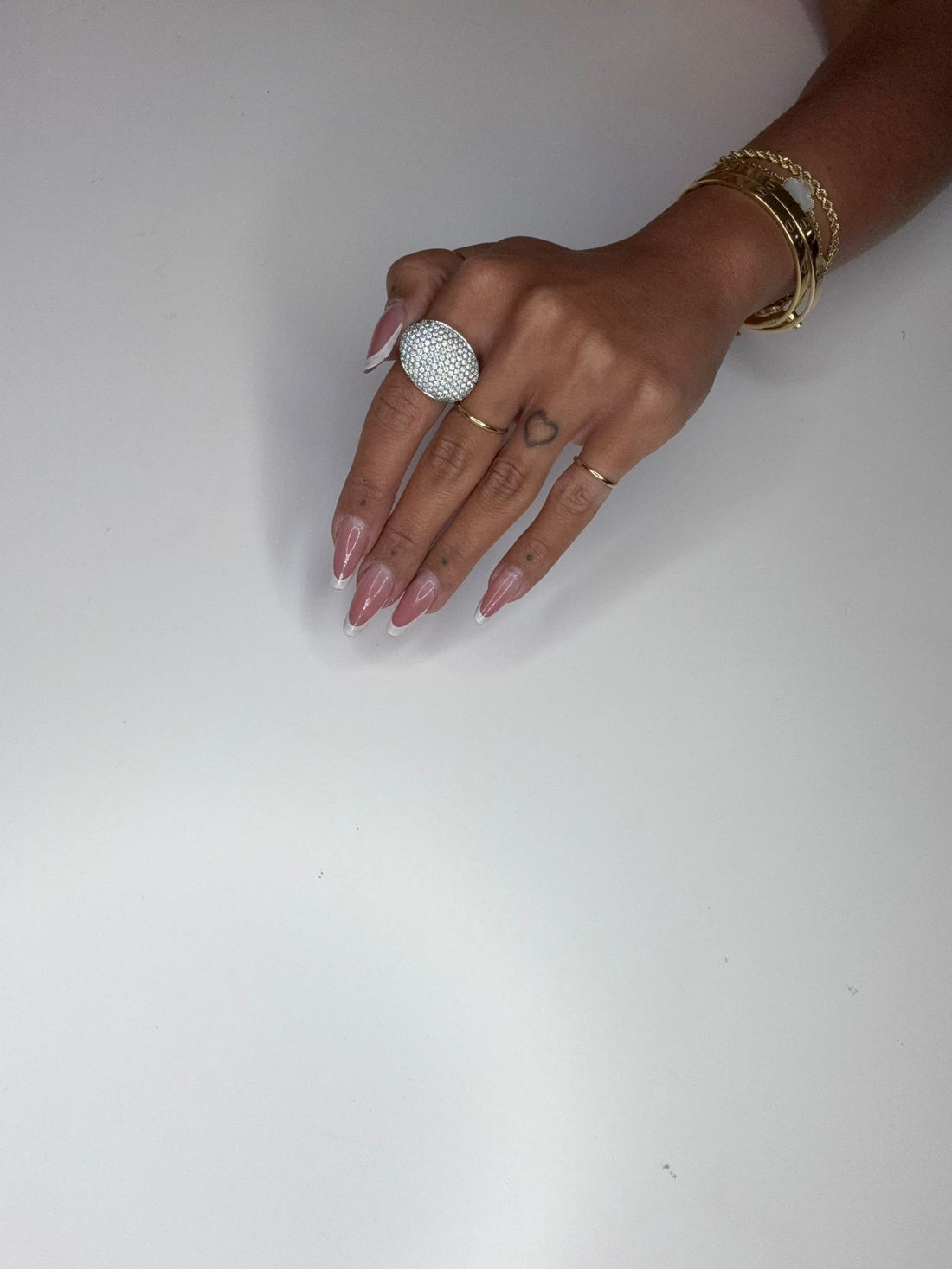 Anello Maxi Strass Indice Argento ♥