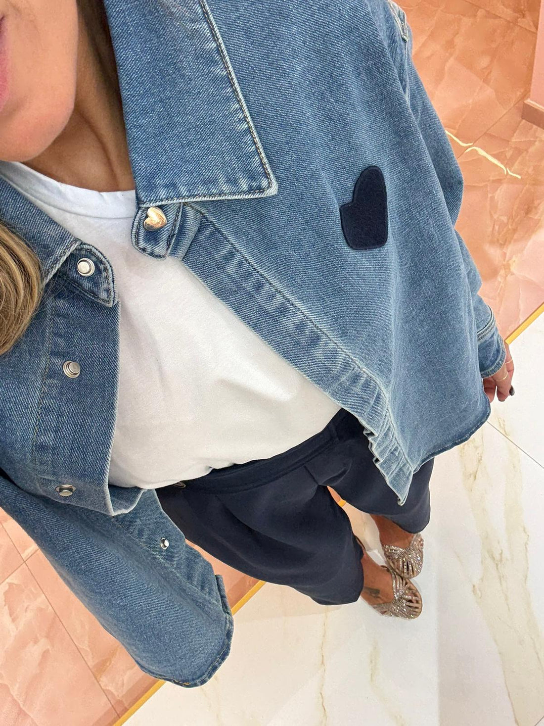 Camicia Heart Denim  ♡