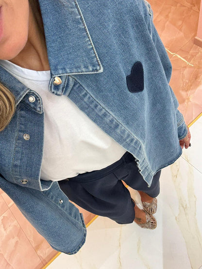 Camicia Heart Denim  ♡