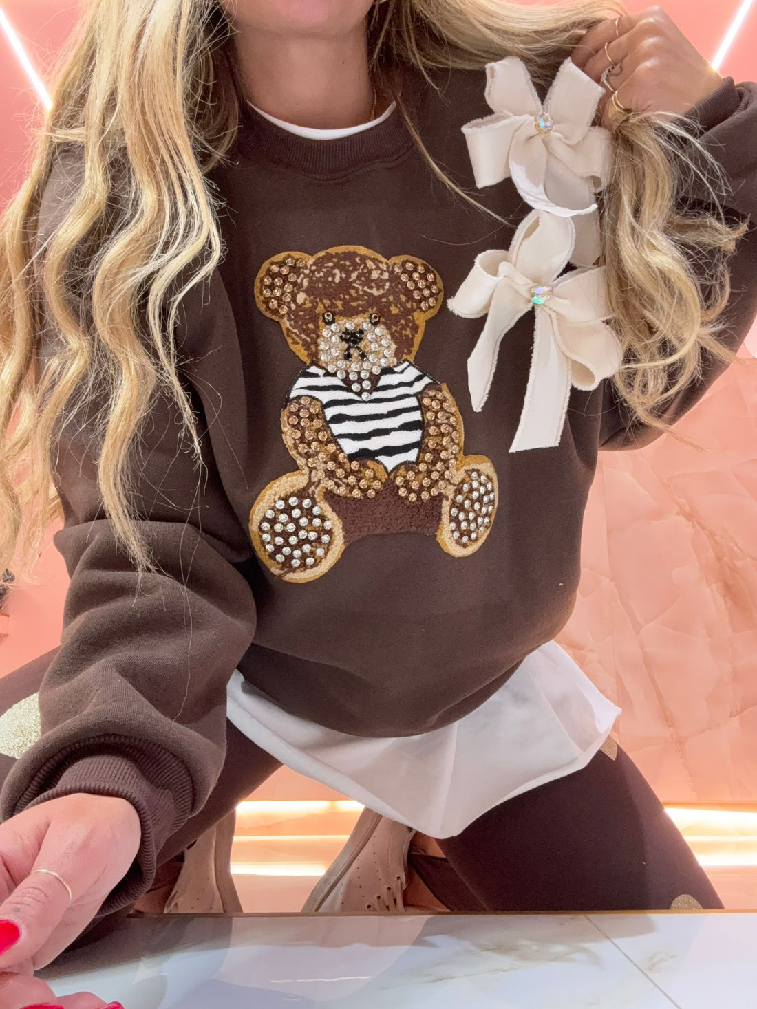 Felpa Teddy Con Amore Marro&