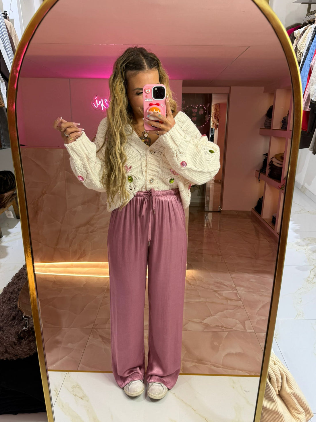 Pantalone In Raso Rosa ♥