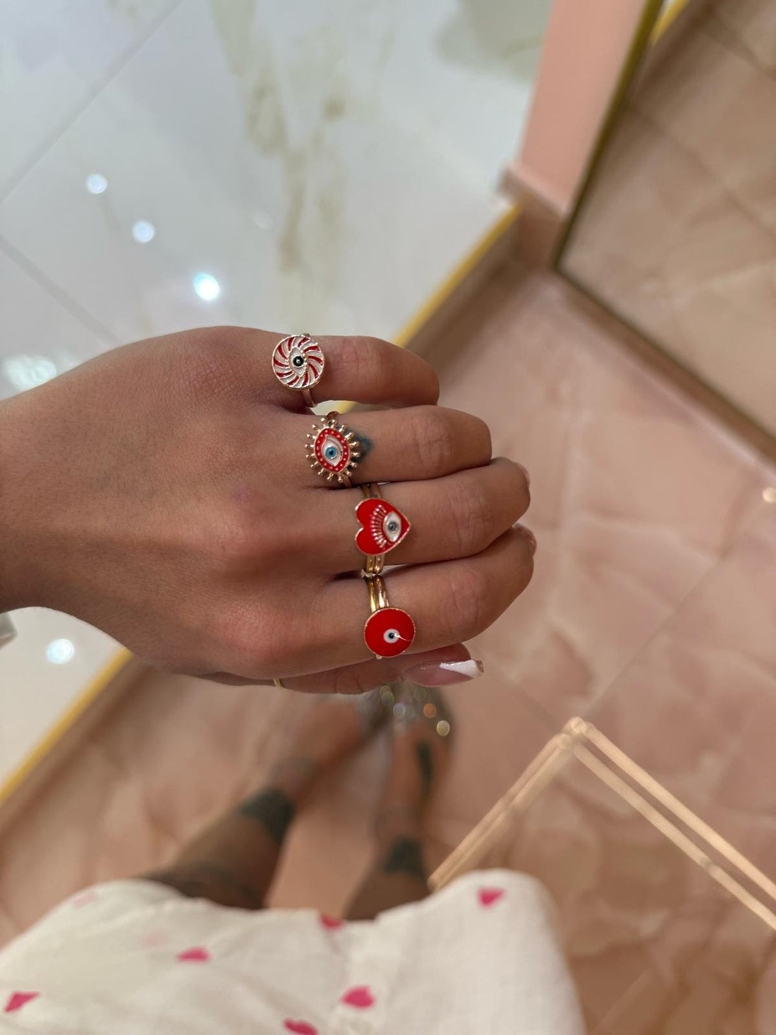 Set Anelli Myconos Red ♥