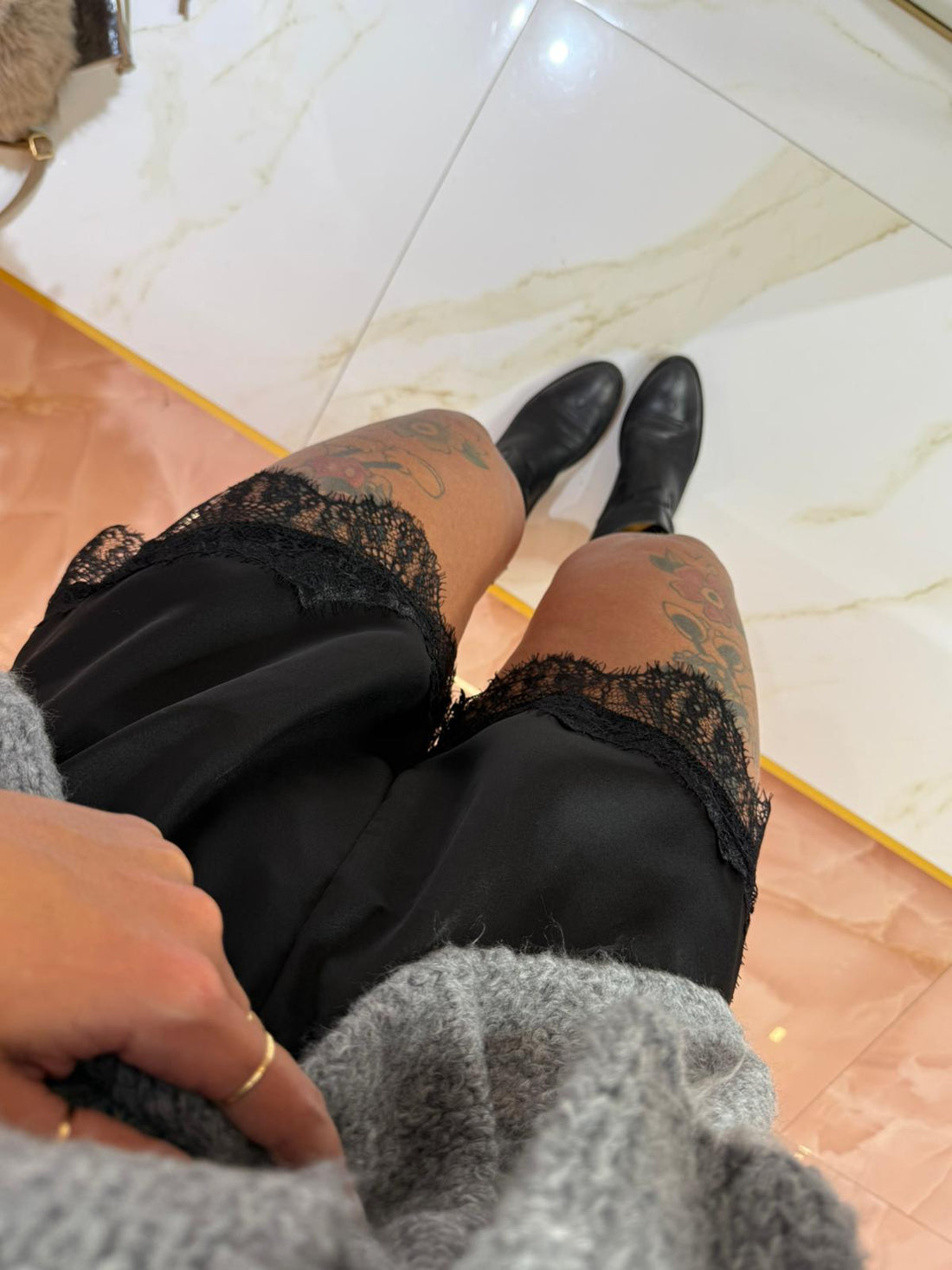 Pantaloncini In Raso Nero ♥