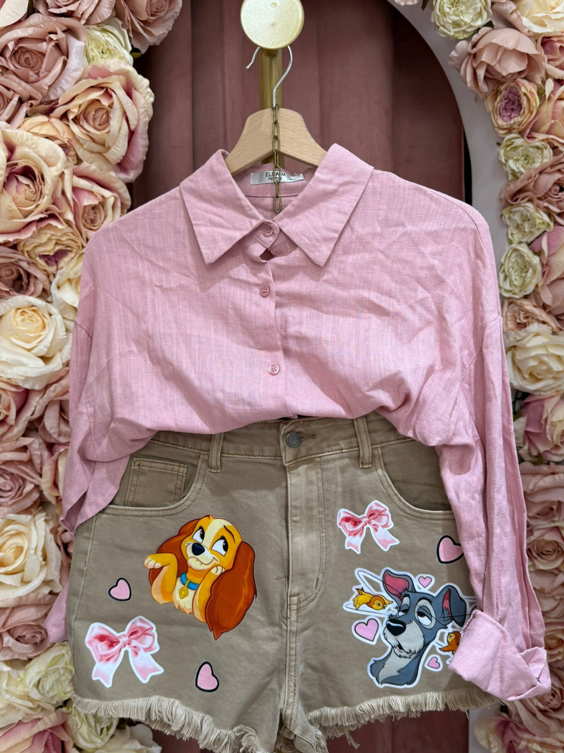 Camicia In Lino Rosa ♥