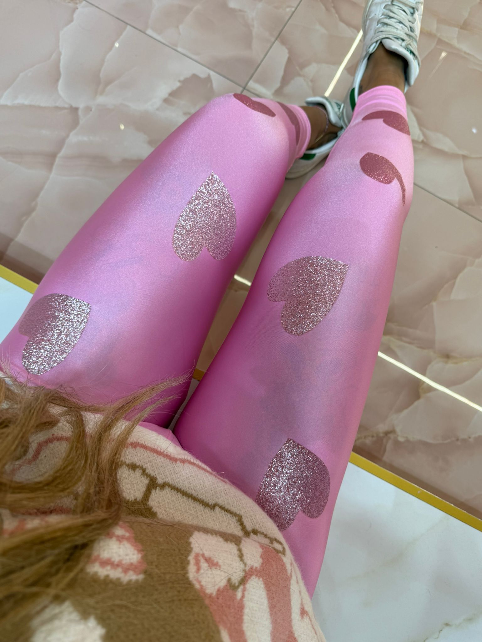 Legging Cuori Rosa Base Rosa ♥